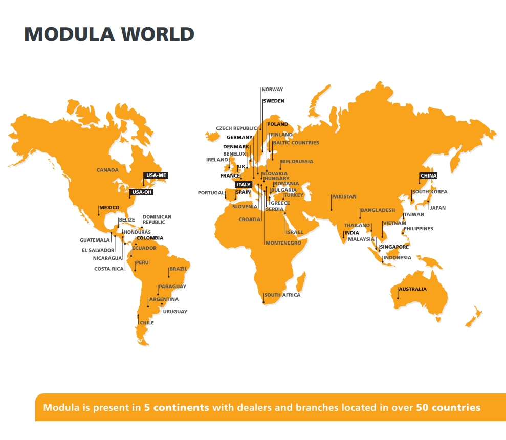 Globální rozšíření značky Modula